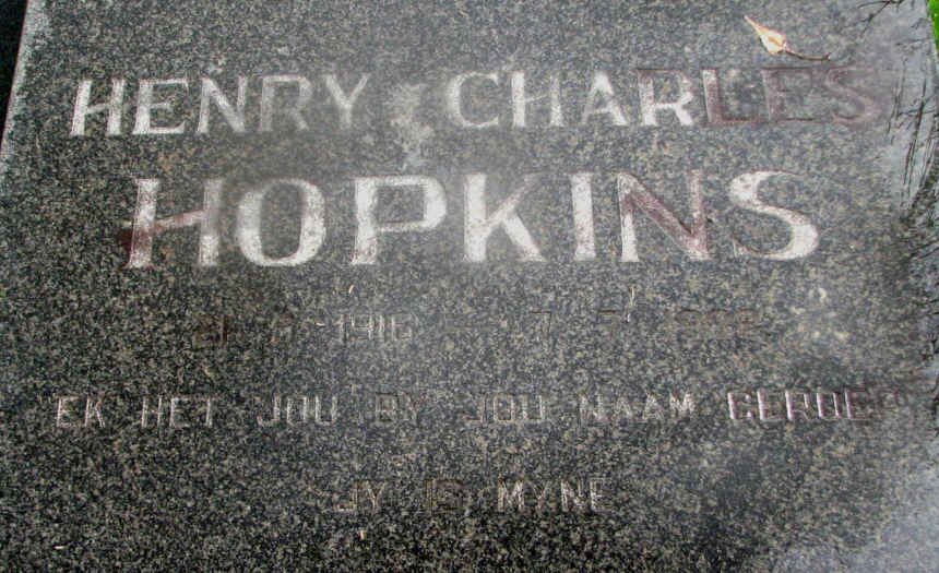 HOPKINS Henry Charles 1916-1989