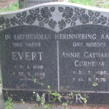 MEYER Evert 1880-1964 &amp; Annie Catharina Cornelia 1880-1976