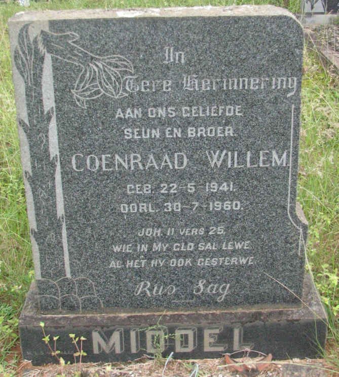 MIDDEL Coenraad Willem 1941-1960