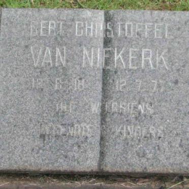 NIEKERK Gert Christoffel, van 1918-1977