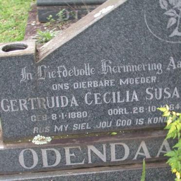 ODENDAAL Gertruida Cecilia Susanna 1880-1964