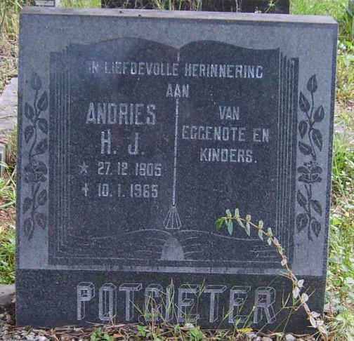 POTGIETER Andries H.J.  1905-1965