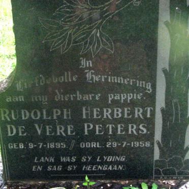 PETERS Rudolph Herbert De Vere 1895-1958