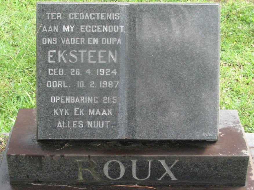 ROUX Eksteen 1924-1987
