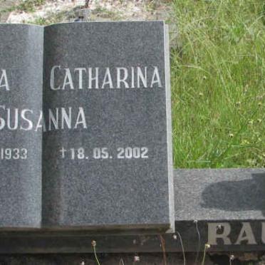 RAUTENBACH Jeremia Jesaja 1928-1985 &amp; Maria Catharina Susanna 1933-2002