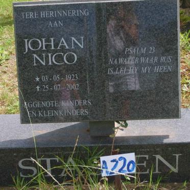 STASSEN Johan Nico 1923-2002