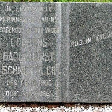 SCHNETTLER Lourens Badenhorst 1900-1961