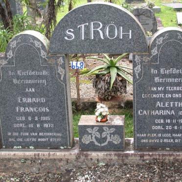 STRÖH Erhard Francois 1915-1973 &amp; Alettha Catharina FAURE 1916-1963