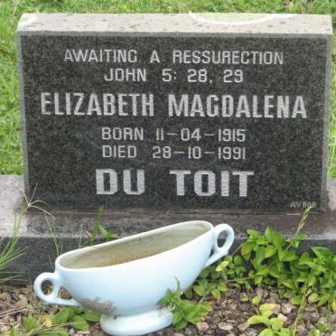 TOIT Elizabeth Magdalena, du 1915-1991