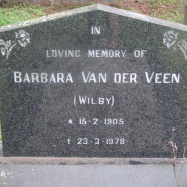 VEEN Barbara, van der nee WILBY 1905-1978