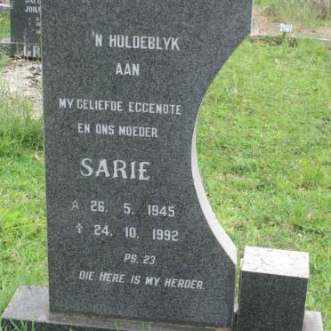 WILLERS Sarie 1945-1992