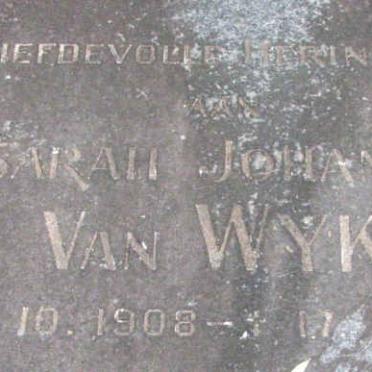 WYK Sarah Johanna, van 1908-1970