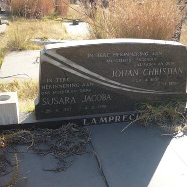 LAMPRECHT Johan Christian 1907-1978 &amp; Susara Jacoba 1907-1998