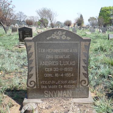 SNYMAN Andries Lukas 1953-1954