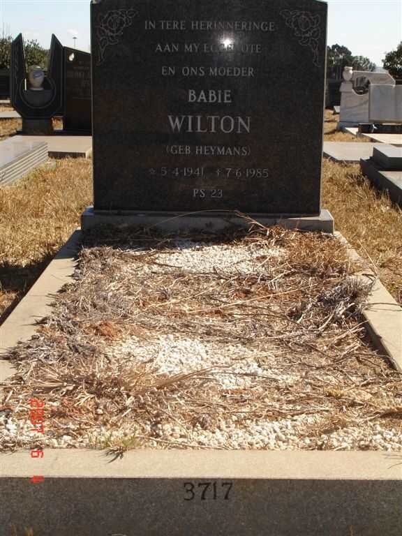 WILTON Babie nee HEYMANS 1941-1985