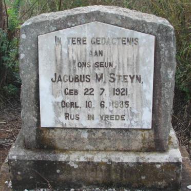 STEYN Jacobus M. 1921-1935