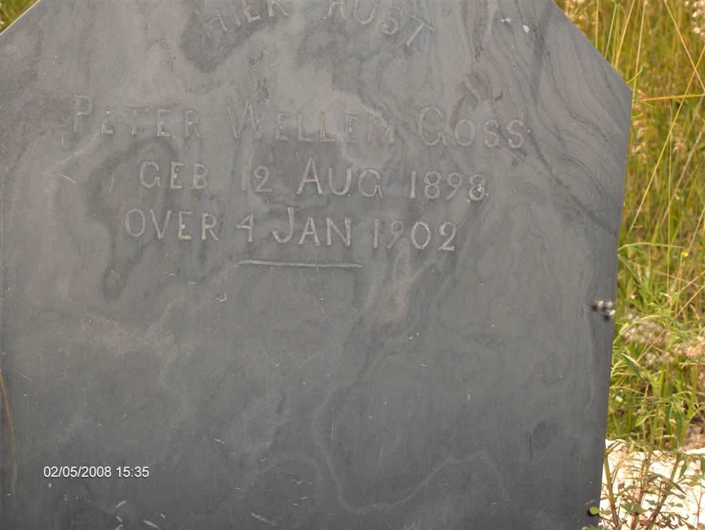 GOSS Peter Wellem 1898-1902