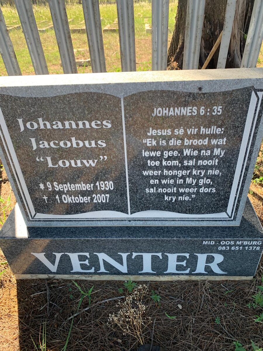 VENTER Johannes Jacobus 1930-2007
