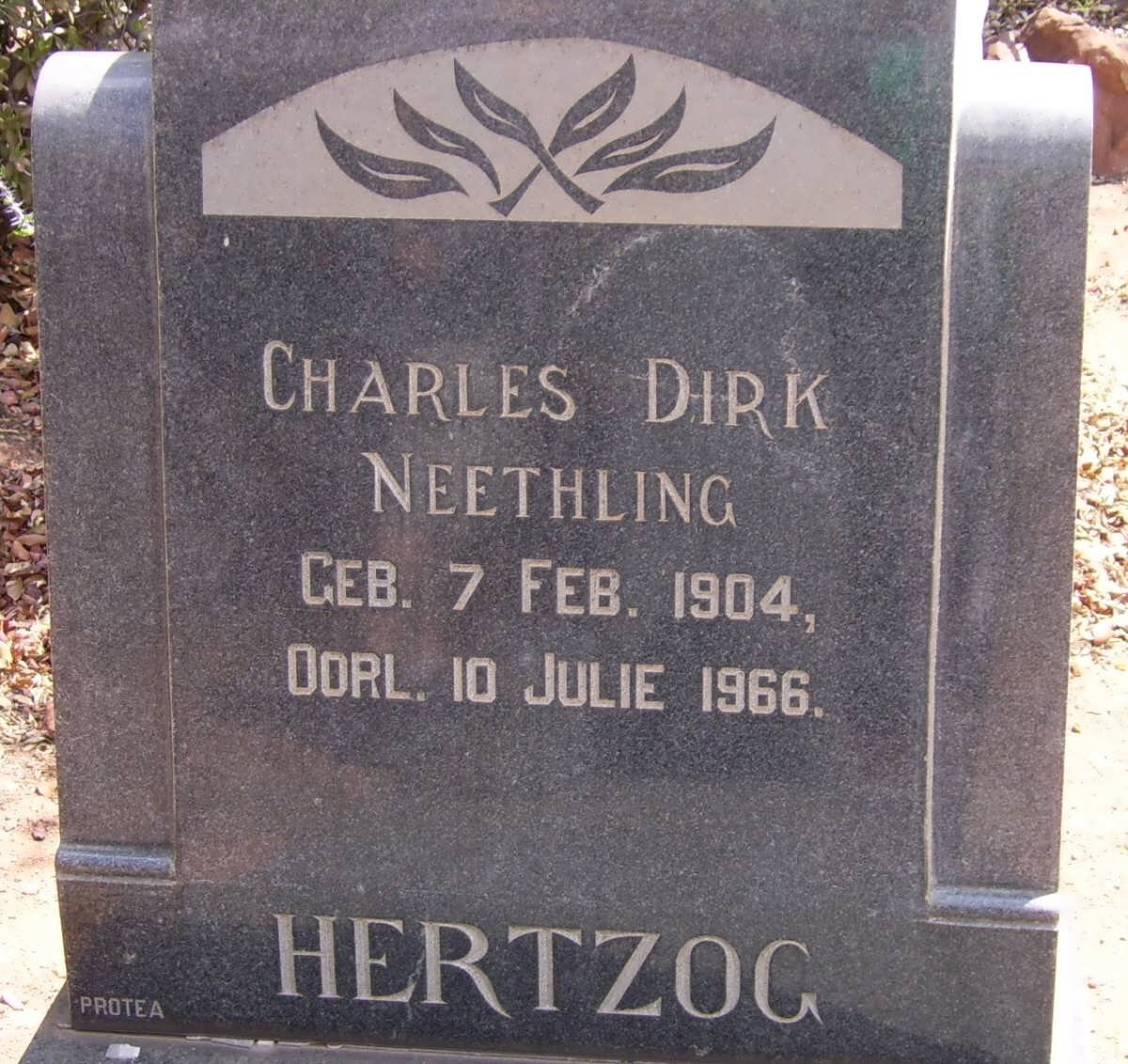 HERTZOG Charles Dirk Neethling 1904-1966