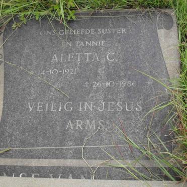 RENSBURG Aletta C., Janse van 1921-1986