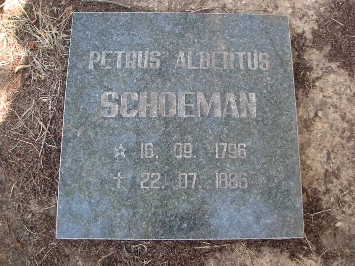 SCHOEMAN Petrus Albertus 1796-1886