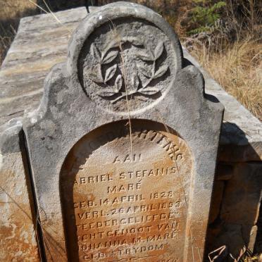 MARÉ Gabriel Stefanis 1828-1893 &amp; Johanna Magdalena STRYDOM  1835-1909