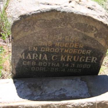 KRUGER Maria C. nee BOTHA 1880-1963