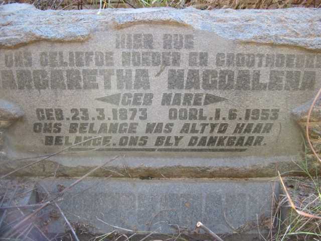 OPPERMAN Margaretha Magdalena nee MARE 1873-1953