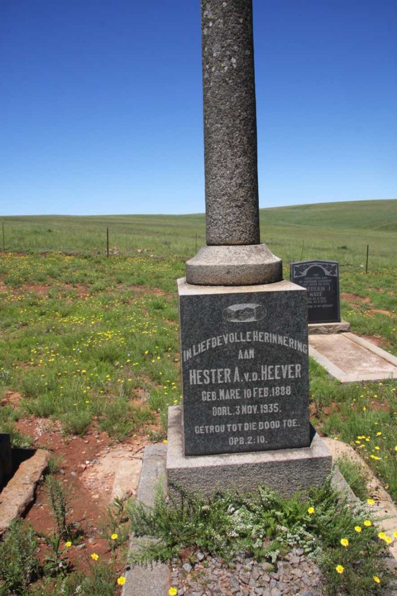 HEEVER Hester A., v.d. nee MARÉ 1888-1935
