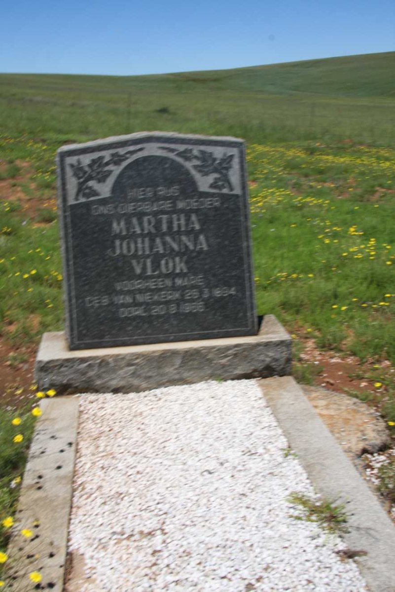 VLOK Martha Johanna formerly MARÉ nee VAN NIEKERK 1895-1966