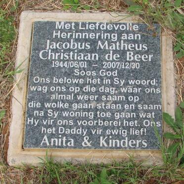 BEER Jacobus Matheus Christiaan, de 1944-2007
