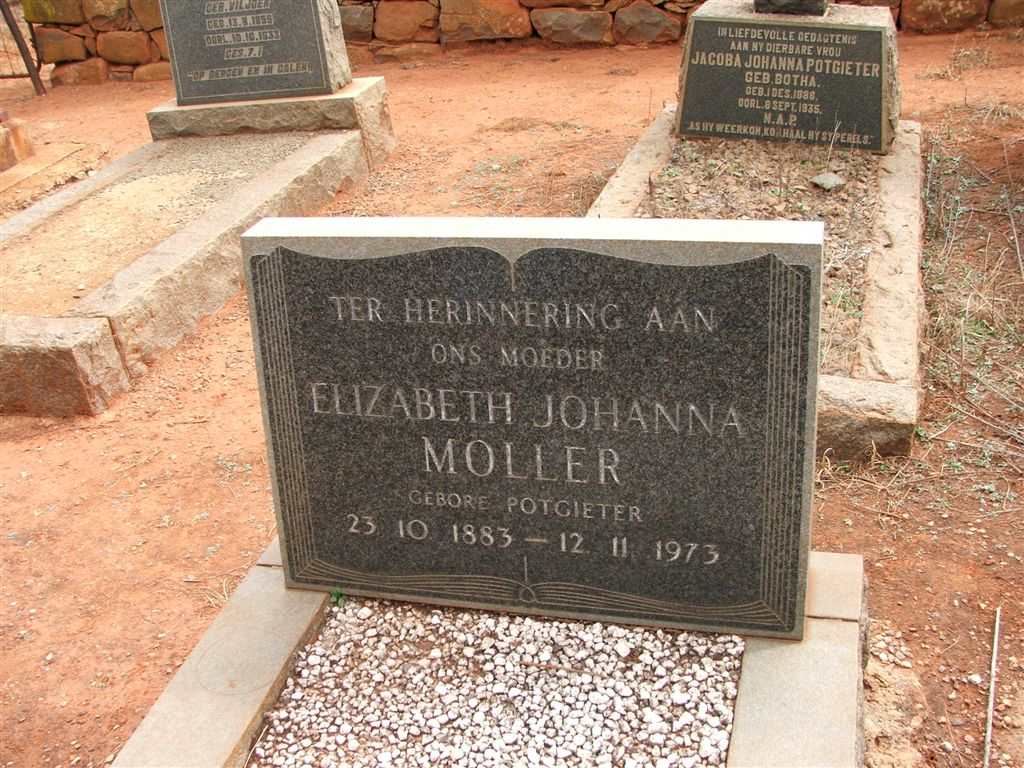 MOLLER Elizabeth Johanna nee POTGIETER 1883-1973