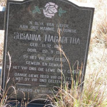 MERWE Susanna Magrietha, van der 1925-1988