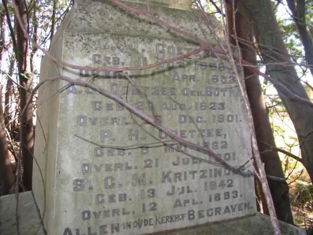 COETZEE C.J. 1829-1893 &amp; A.S. BOTHA 1823-1901 :: COETZEE P.H. 1862-1901