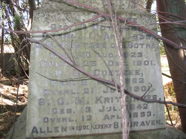 COETZEE C.J. 1829-1893 &amp; A.S. BOTHA 1823-1901 :: COETZEE P.H. 1862-1901