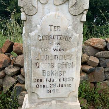 BEKKER Johannes Christoffel 1857-1942