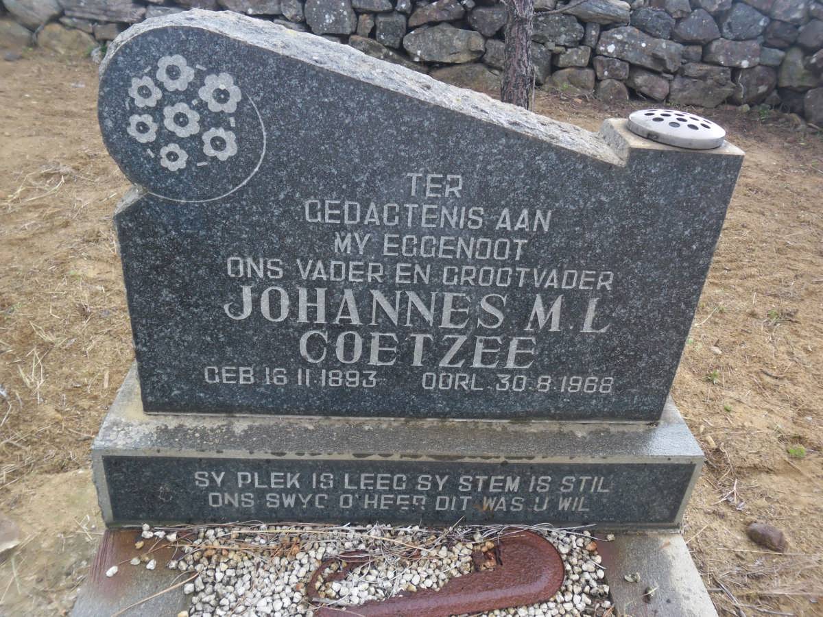 COETZEE Johannes M.L. 1893-1968
