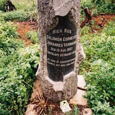 VERMAAK Salomon Cornelius Johannes 1897-1931