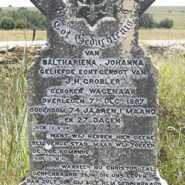 GROBLER Balthariena Johanna nee WAGENAAR -1887