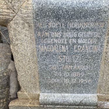 STOLTZ Magdalena Francina nee VAN AARDT 1889-1956
