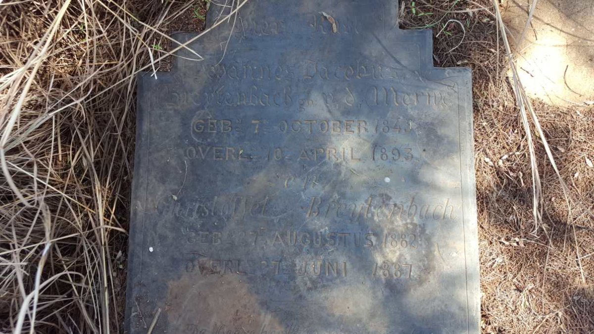 BREYTENBACH Johannes Jacobus nee V.D. MERWE 1846-1893 :: BREYTENBACH Christoffel 1881-1887