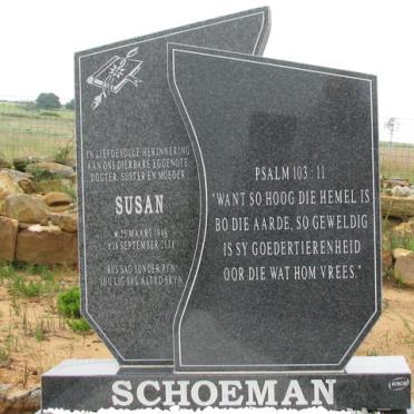 SCHOEMAN Susan nee VERSFELD 1949-2011