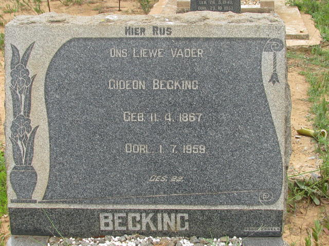 BECKING Gideon 1867-1959