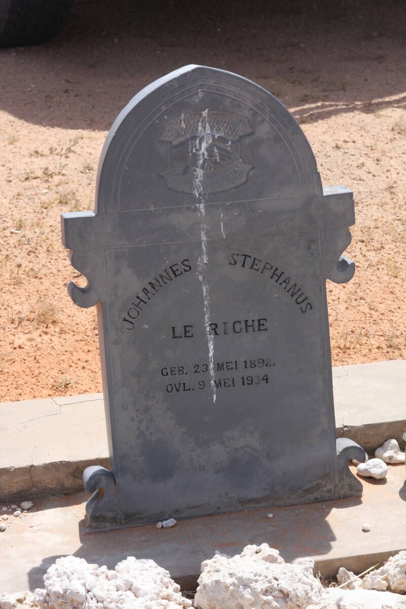 RICHE Johannes Stephanus, le 1892-1934