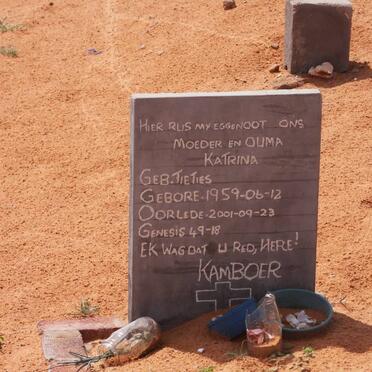 KAMBOER Katrina nee TIETIES 1959-2001