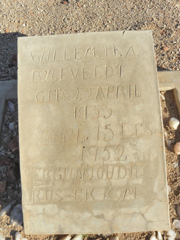 BYLEVELDT Willem H.A. 1933-1952