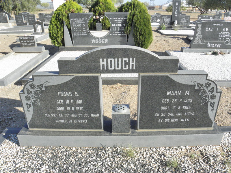 HOUGH Frans S. 1901-1976 &amp; Maria M. 1909-1985