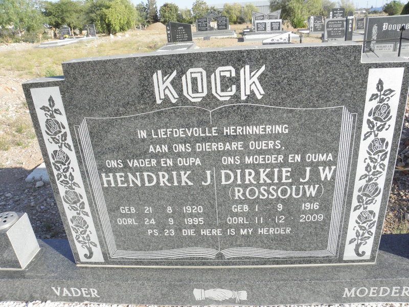 KOCK Hendrik J. 1920-1995 &amp; Dirkie J.W. ROSSOUW 1916-2009