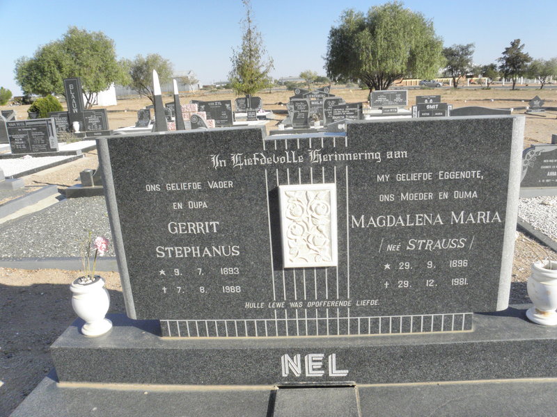 NEL Gerrit Stephanus 1893-1988 &amp; Magdalena Maria STRAUSS 1896-1981