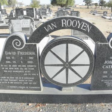 ROOYEN David Frederik, van 1912-1982 &amp; Johanna Catharina 1921-2006